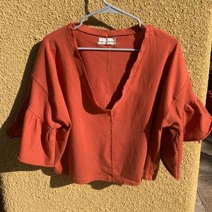 Burnt orange blouse